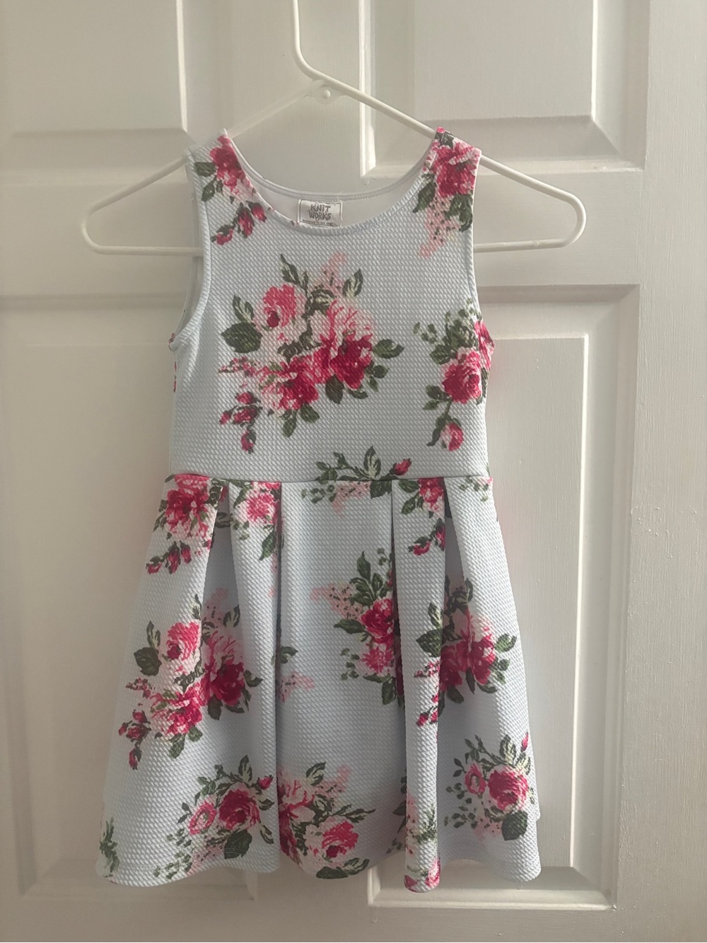 Knitworks Light Blue Floral Sleeveless Skater Dress